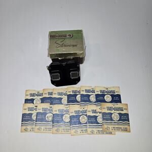 VINTAGE SAWYERS BAKELITE VIEW-MASTER Viewer 1950s Stereoscope IN BOX, W/ Reels